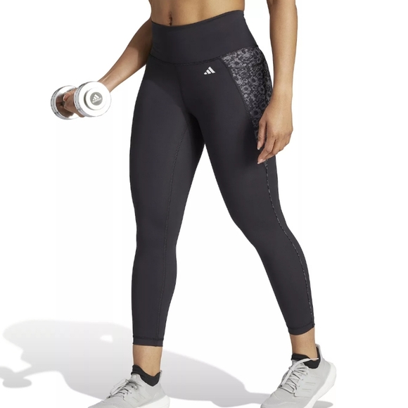 Adidas Optime Stash High-Waisted 7/8 Training Leggings Women's XS - Picture 1 of 13